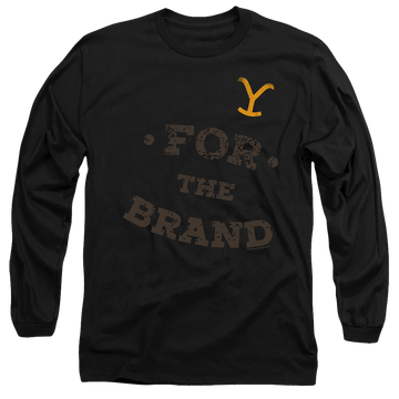 Black men's long sleeve t-shirt with Yellowstone graphic