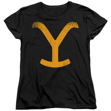 Black women's t-shirt with Yellowstone graphic