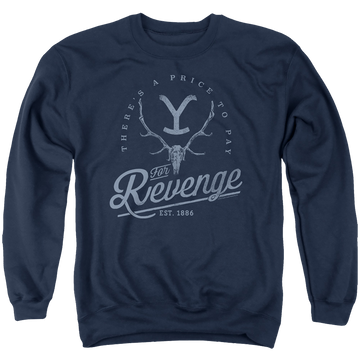 Navy men's crewneck sweatshirt with Yellowstone graphic