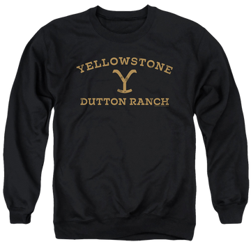 Black men's crewneck sweatshirt with Yellowstone graphic