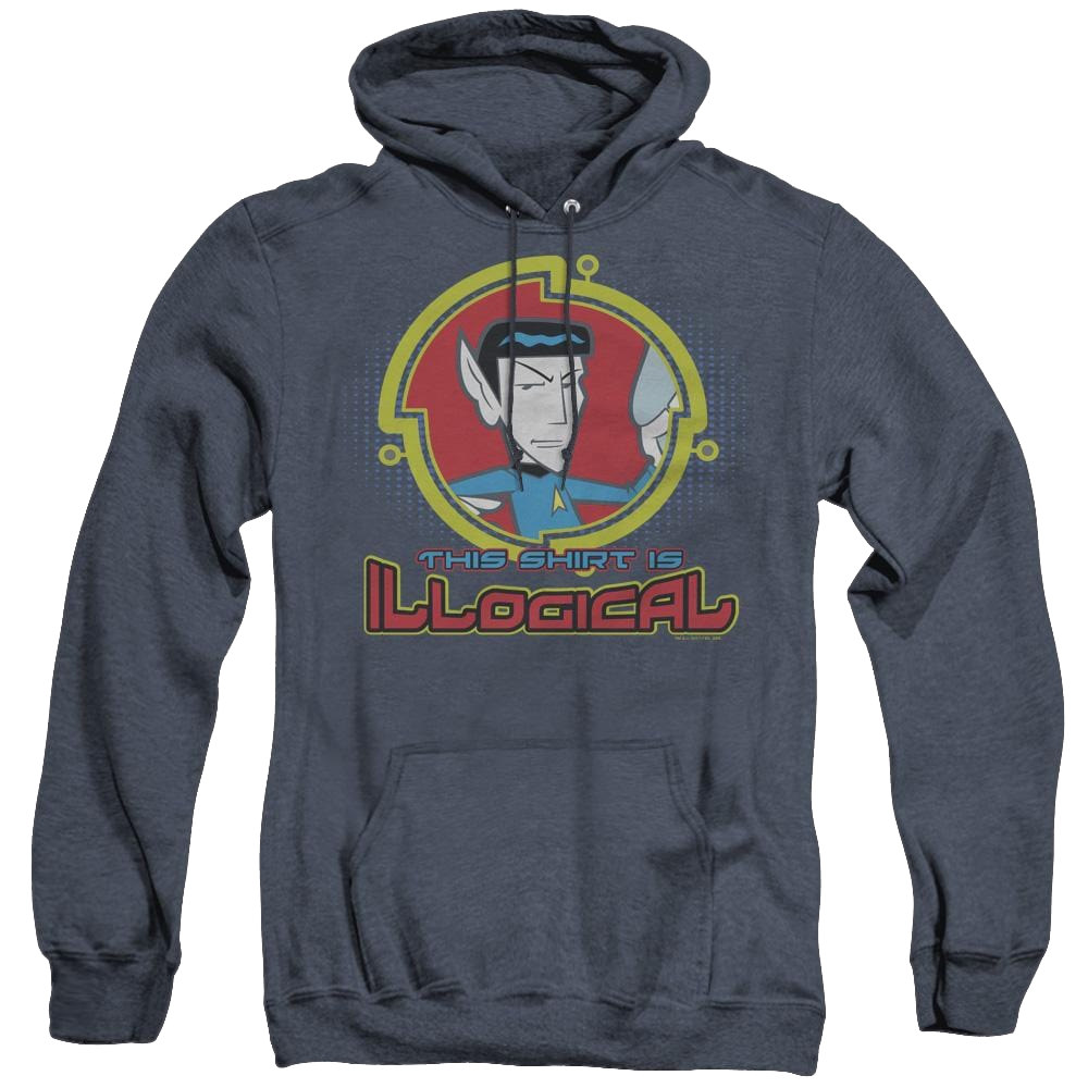 Star Trek The Original Series Illogical - Heather Pullover Hoodie Heather Pullover Hoodie Star Trek
