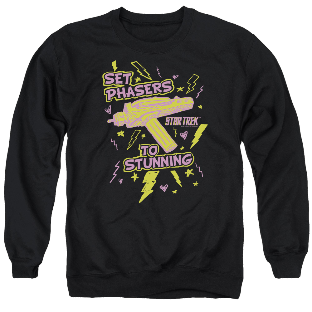 Star Trek Set Phasers Men's Crewneck Sweatshirt Men's Crewneck Sweatshirt Star Trek