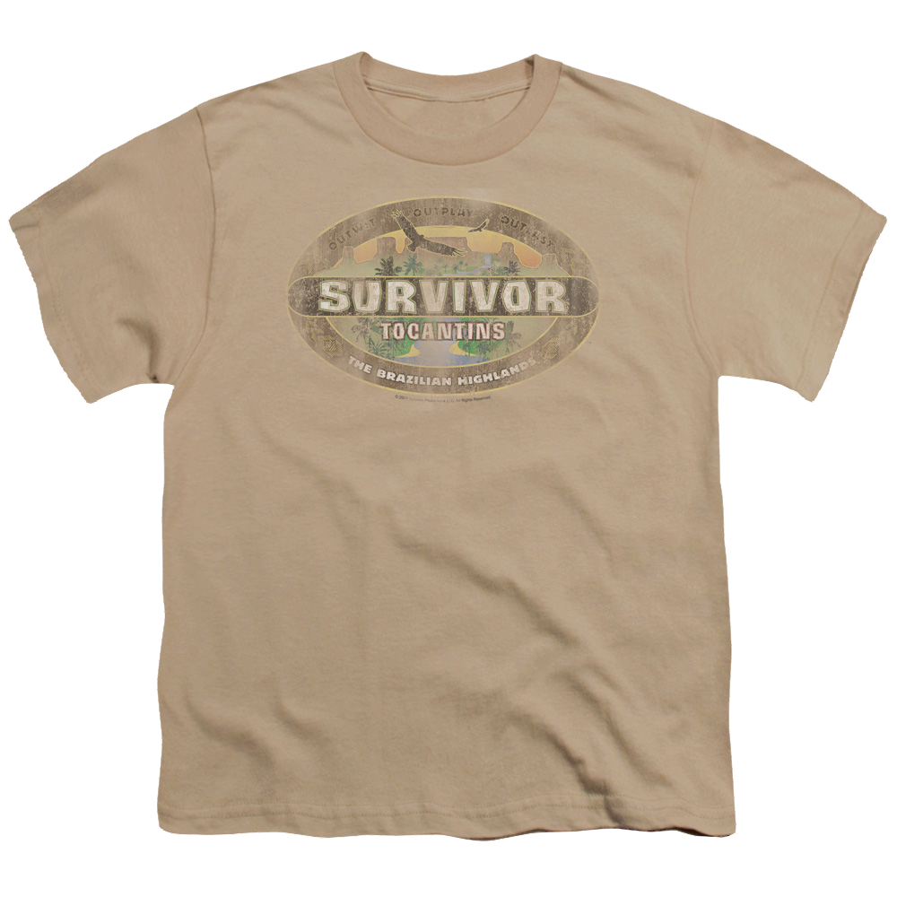 Survivor Tocantins Distressed - Youth T-Shirt Youth T-Shirt (Ages 8-12) Survivor