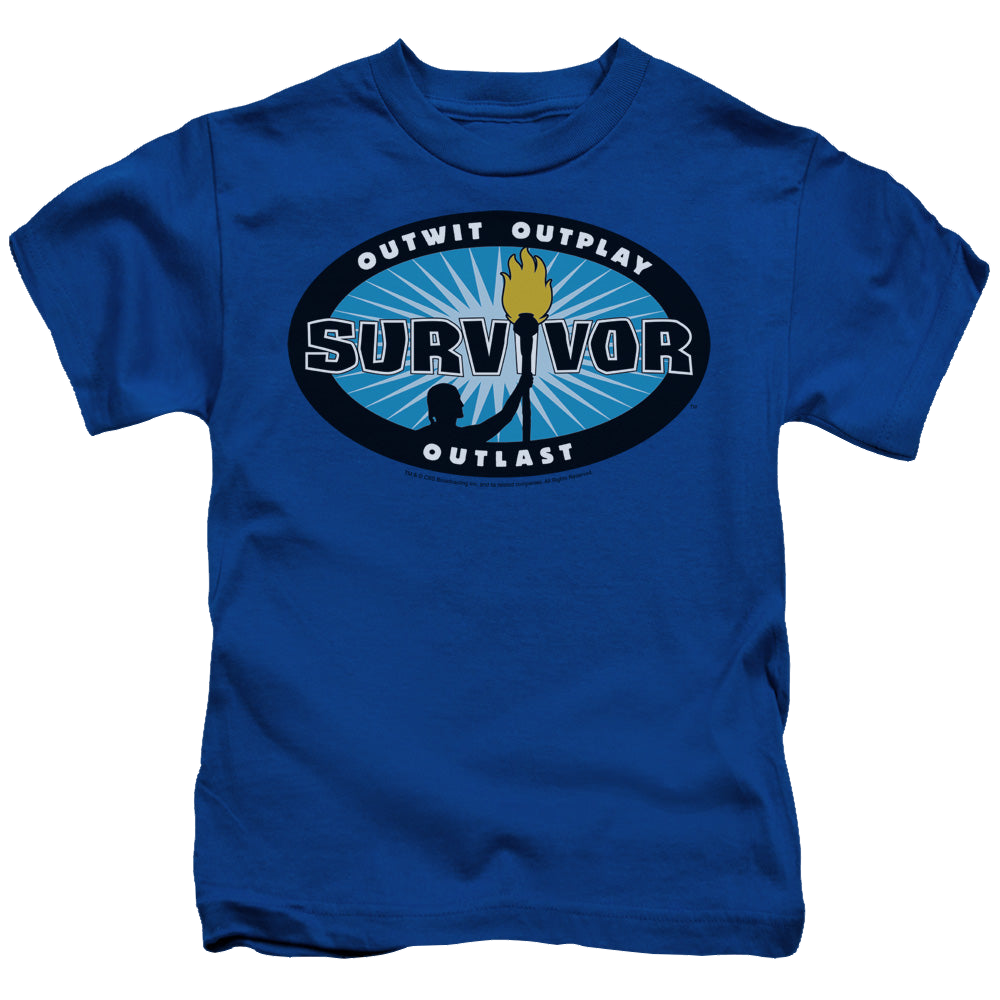 Survivor Blue Burst - Kid's T-Shirt Kid's T-Shirt (Ages 4-7) Survivor