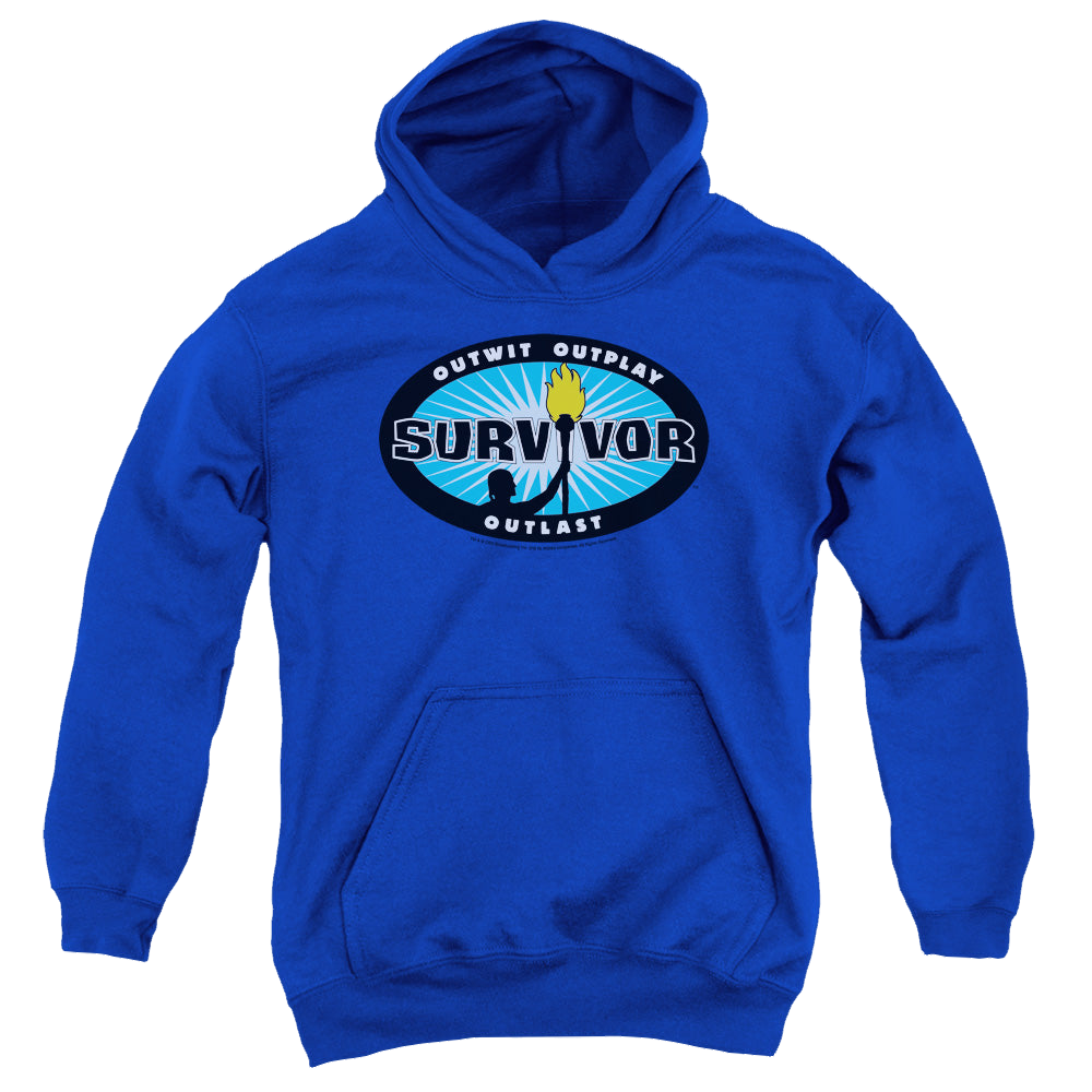 Survivor Blue Burst - Youth Hoodie Youth Hoodie (Ages 8-12) Survivor