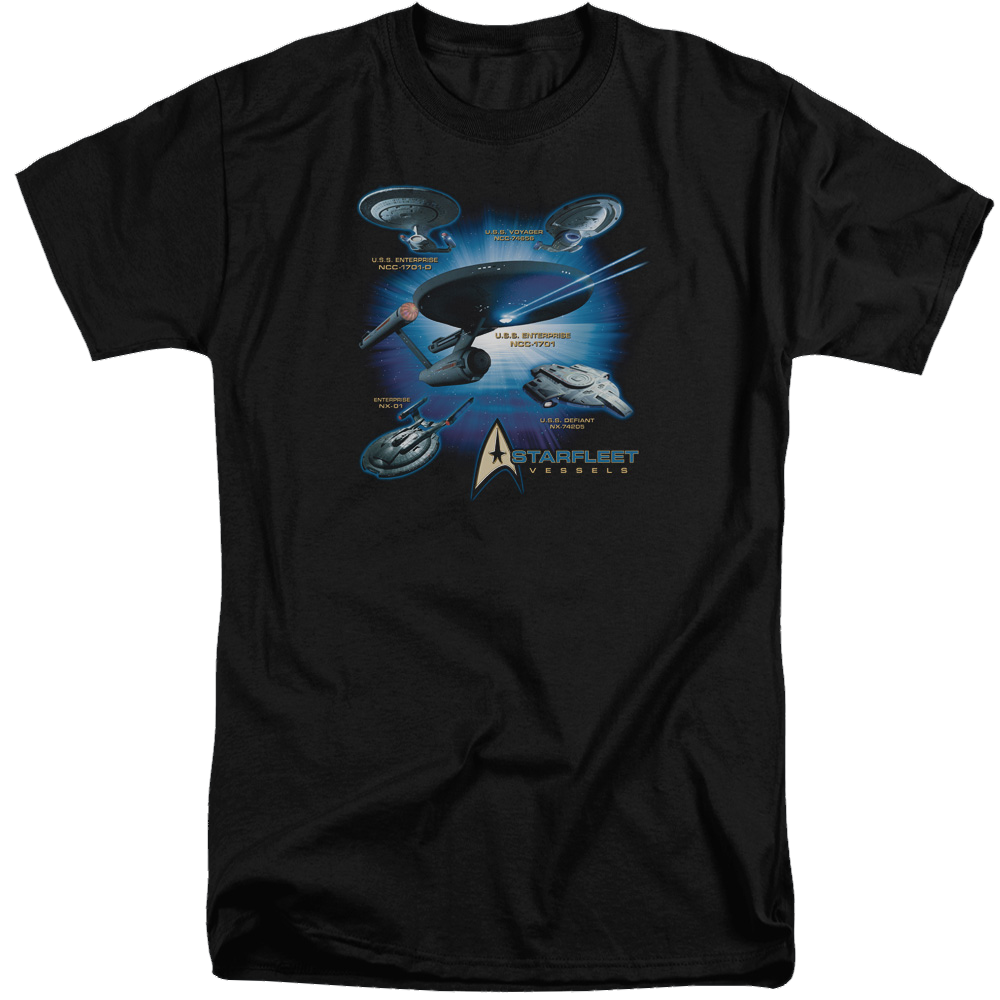 Star Trek Starfleet Vessels Men's Tall Fit T-Shirt Men's Tall Fit T-Shirt Star Trek