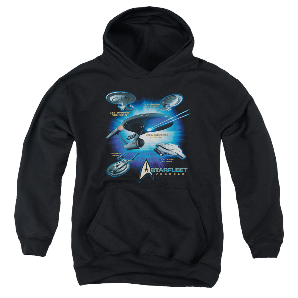 Star Trek The Original Series Starfleet Vessels - Youth Hoodie Youth Hoodie (Ages 8-12) Star Trek