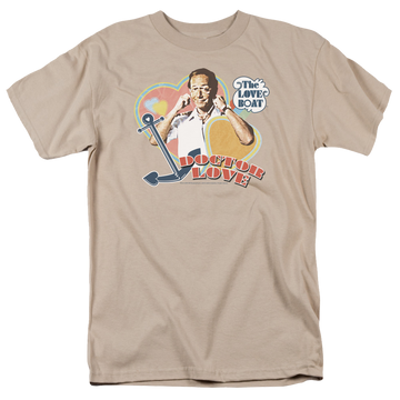 Sand men's regular fit t-shirt with The Love Boat Doctor Love graphic