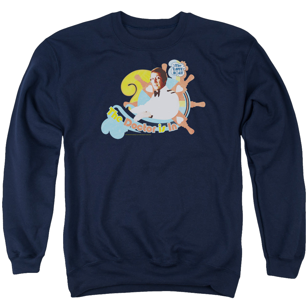 Love Boat, The The Doctor Is In - Men's Crewneck Sweatshirt Men's Crewneck Sweatshirt The Love Boat