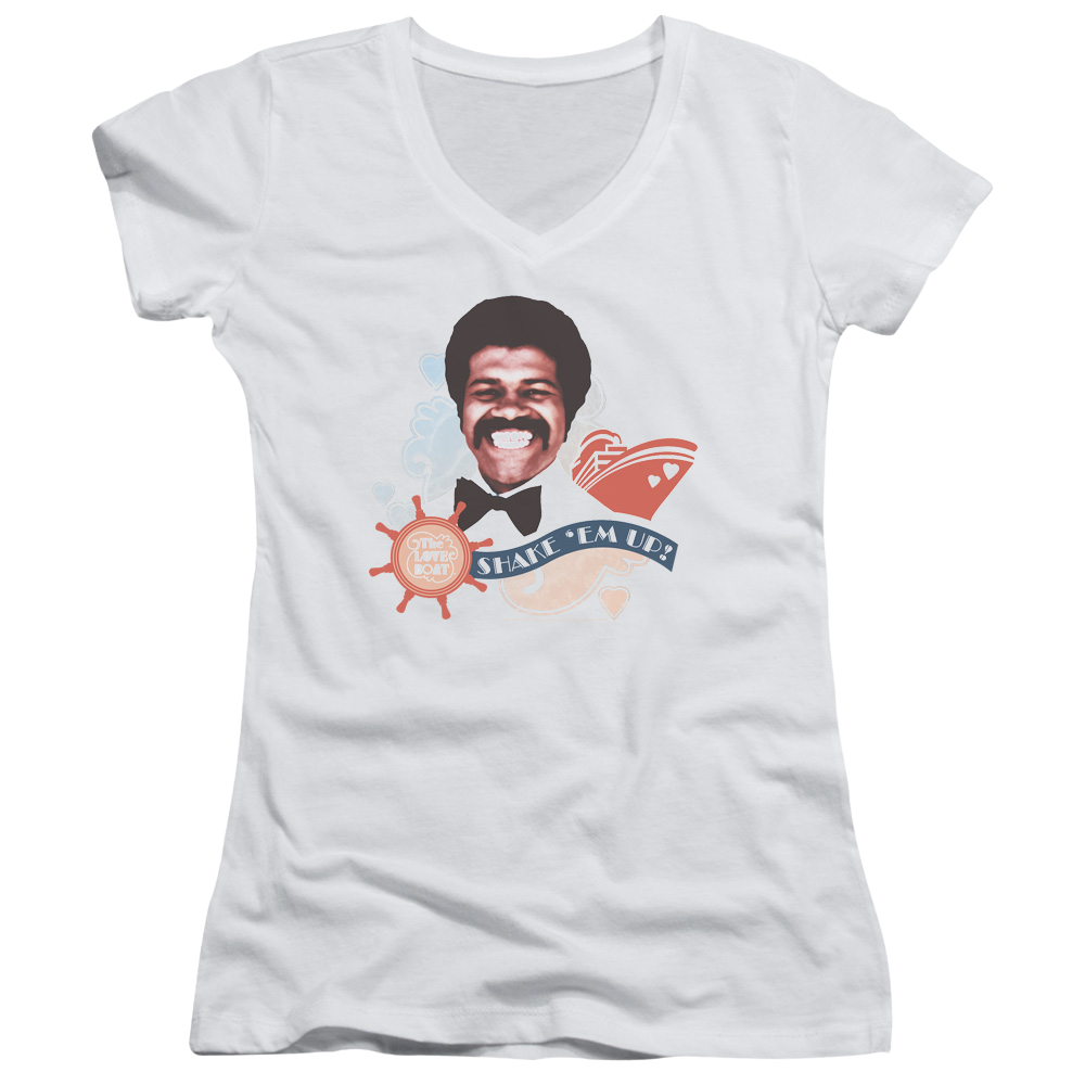 Love Boat, The Shake Em Up - Juniors V-Neck T-Shirt Juniors V-Neck T-Shirt The Love Boat