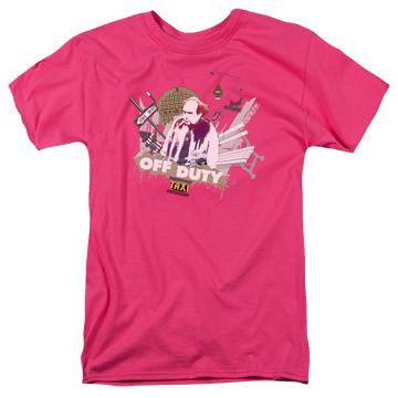 Safari green men's regular fit t-shirt with Taxi Off Duty graphic