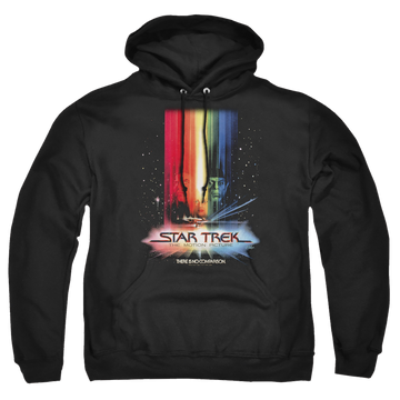 Black pullover hoodie with Star Trek Motion Picture Poster graphic