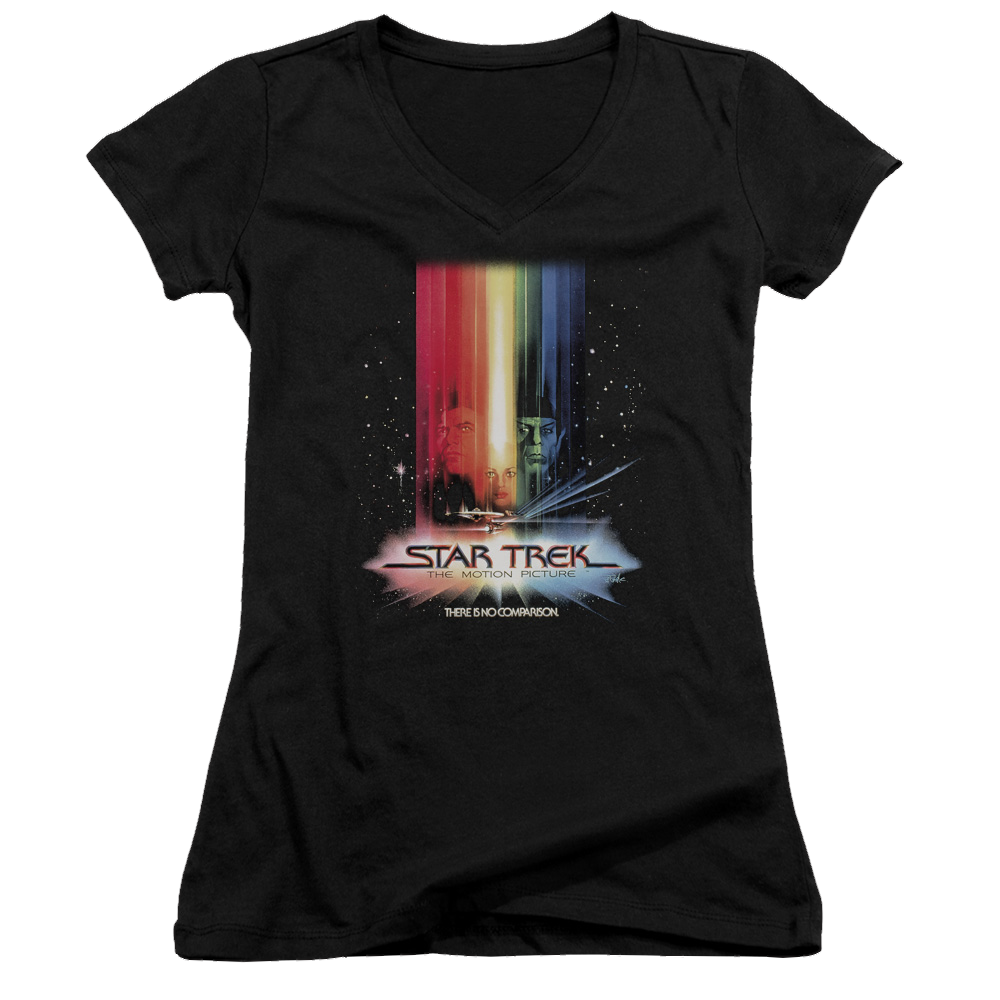 Star Trek Motion Picture Poster Juniors V-Neck T-Shirt Juniors V-Neck T-Shirt Star Trek