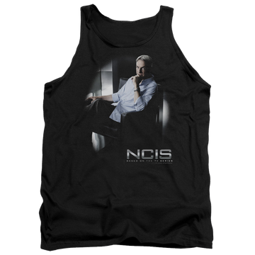Black men's tank with NCIS Gibbs Ponders graphic