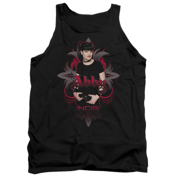 Black men's tank with NCIS Abby Gothic graphic