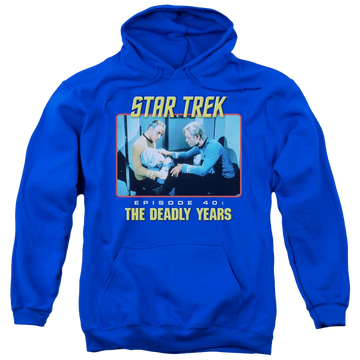 Royal pullover hoodie with Star Trek Episode 40 graphic