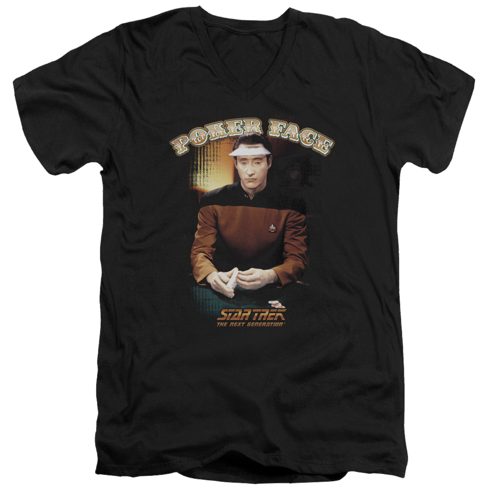 Star Trek Poker Face Men's V-Neck T-Shirt Men's V-Neck T-Shirt Star Trek