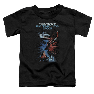 Black toddler t-shirt with Star Trek Search For Spock(movie) graphic
