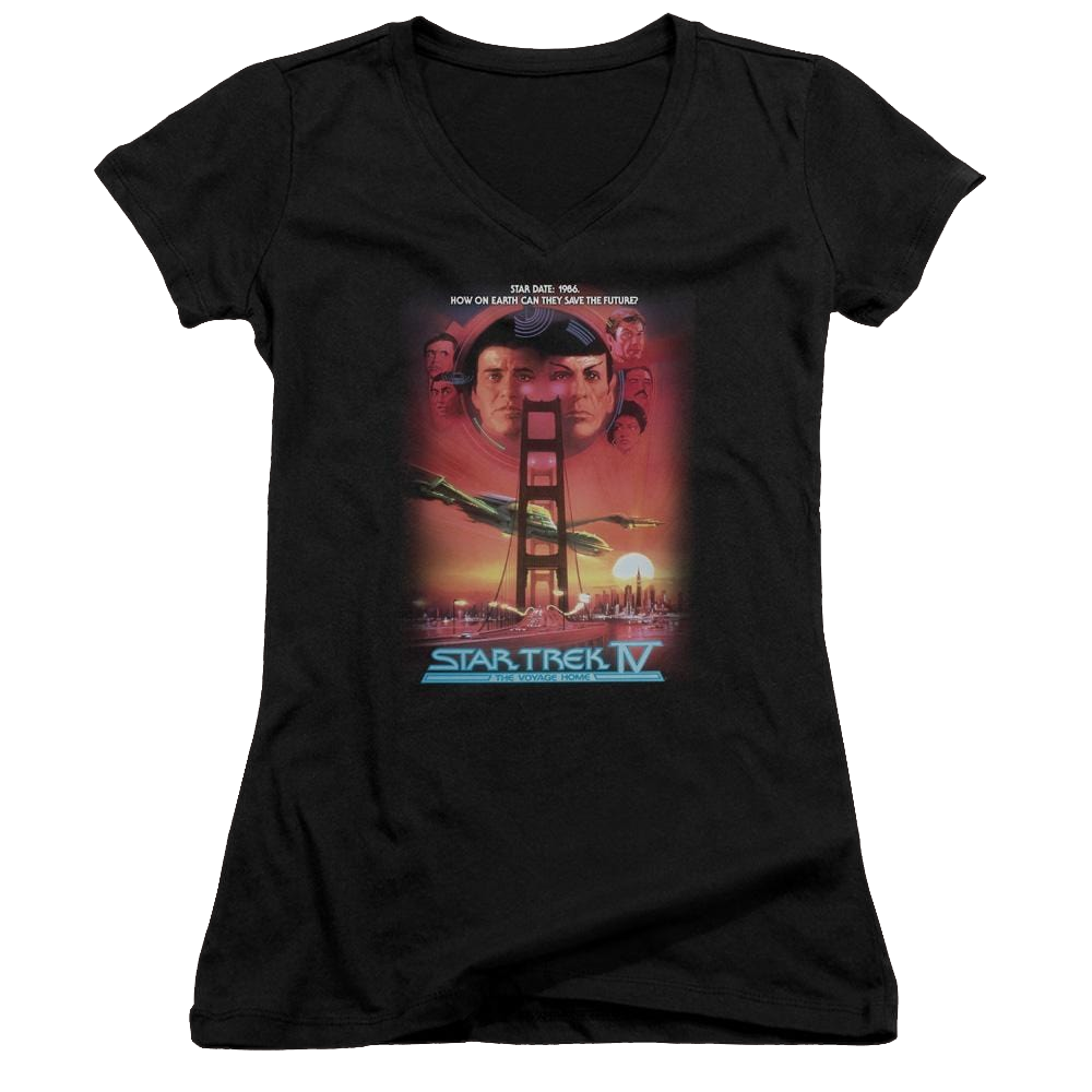 Star Trek The Voyage Home(movie) Juniors V-Neck T-Shirt Juniors V-Neck T-Shirt Star Trek