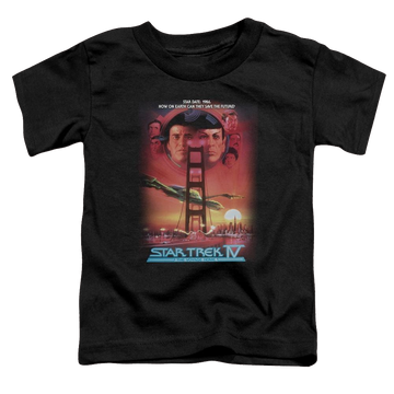 Black toddler t-shirt with Star Trek The Voyage Home(movie) graphic