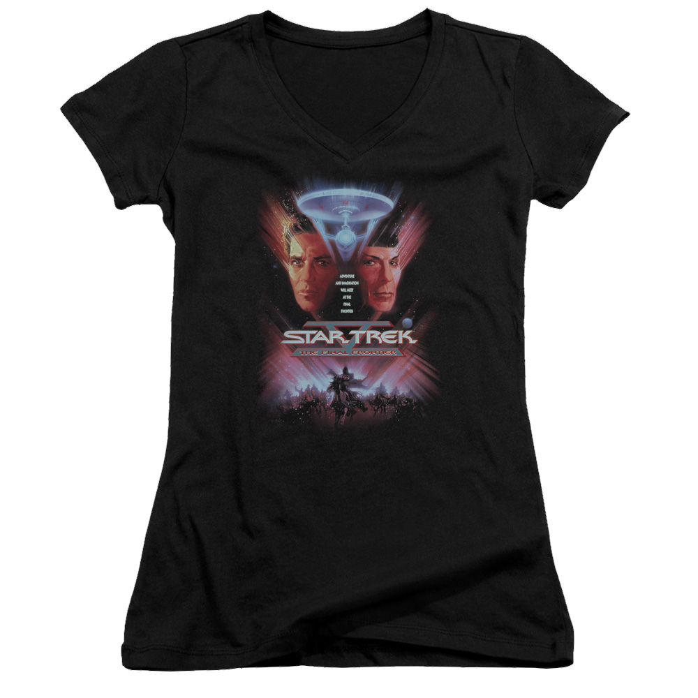 Star Trek The Final Frontier(movie) Juniors V-Neck T-Shirt Juniors V-Neck T-Shirt Star Trek