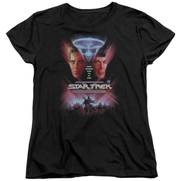 Black women's t-shirt with Star Trek Movies The Final Frontier(Movie) graphic