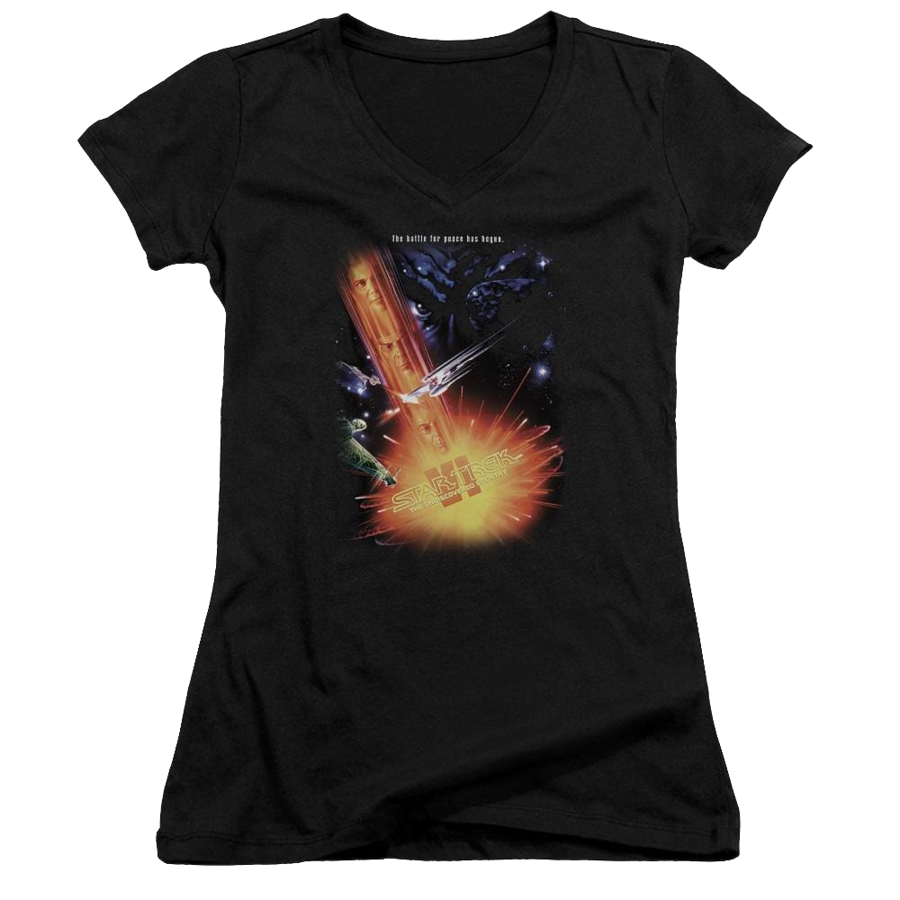 Star Trek Undiscovered Cntry(movie) Juniors V-Neck T-Shirt Juniors V-Neck T-Shirt Star Trek
