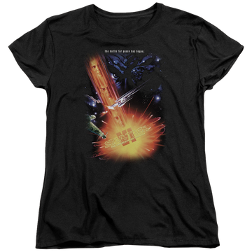 Black women's t-shirt with Star Trek Movies Undiscovered Cntry(Movie) graphic