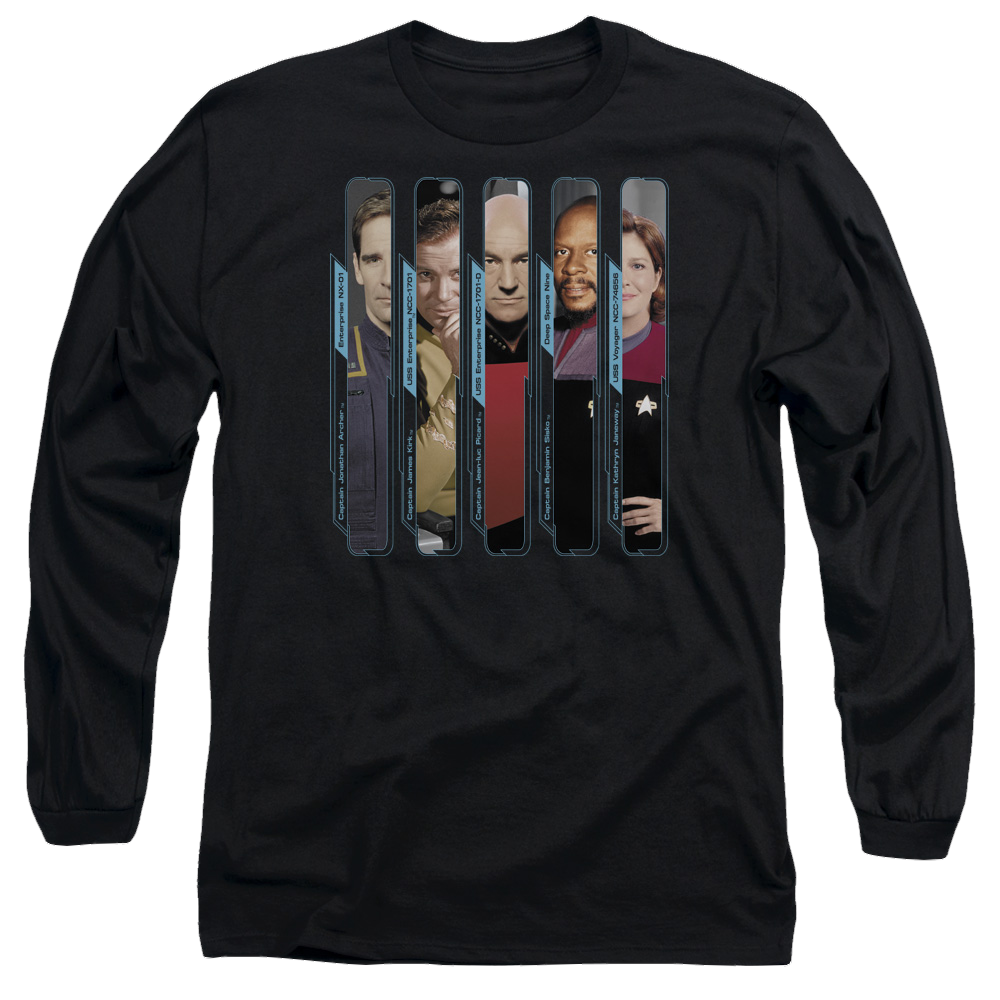 Star Trek The Captains Men's Long Sleeve T-Shirt Men's Long Sleeve T-Shirt Star Trek