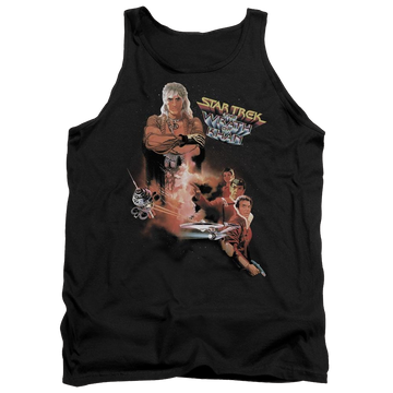 Black men's tank with Star Trek Wrath Of Khan(movie) graphic