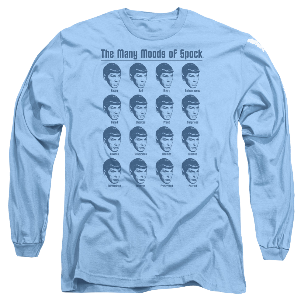 Star Trek Many Moods Of Spock Men's Long Sleeve T-Shirt Men's Long Sleeve T-Shirt Star Trek