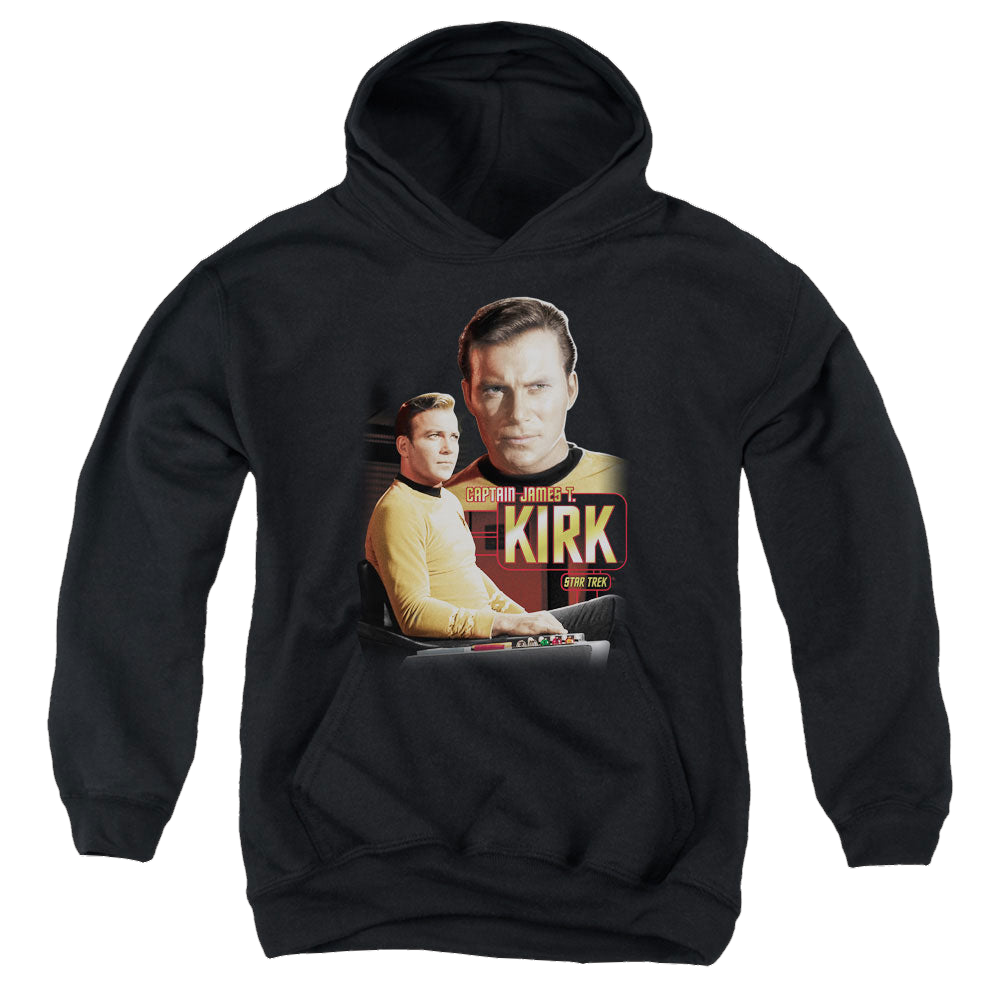 Star Trek The Original Series Captain Kirk - Youth Hoodie Youth Hoodie (Ages 8-12) Star Trek