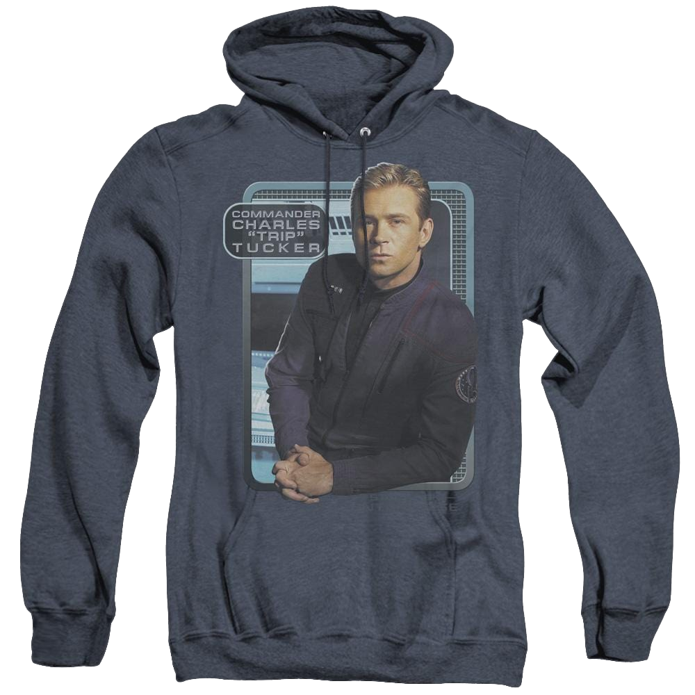 Star Trek Enterprise Trip Tucker - Heather Pullover Hoodie Heather Pullover Hoodie Star Trek