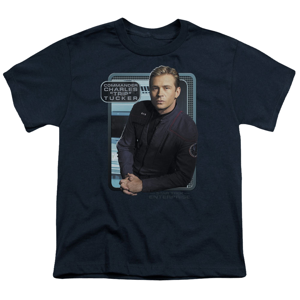 Star Trek Enterprise Trip Tucker - Youth T-Shirt Youth T-Shirt (Ages 8-12) Star Trek