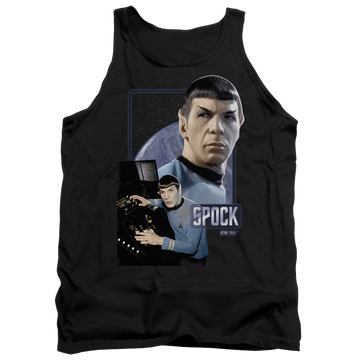 Black men's tank with Star Trek Spock graphic