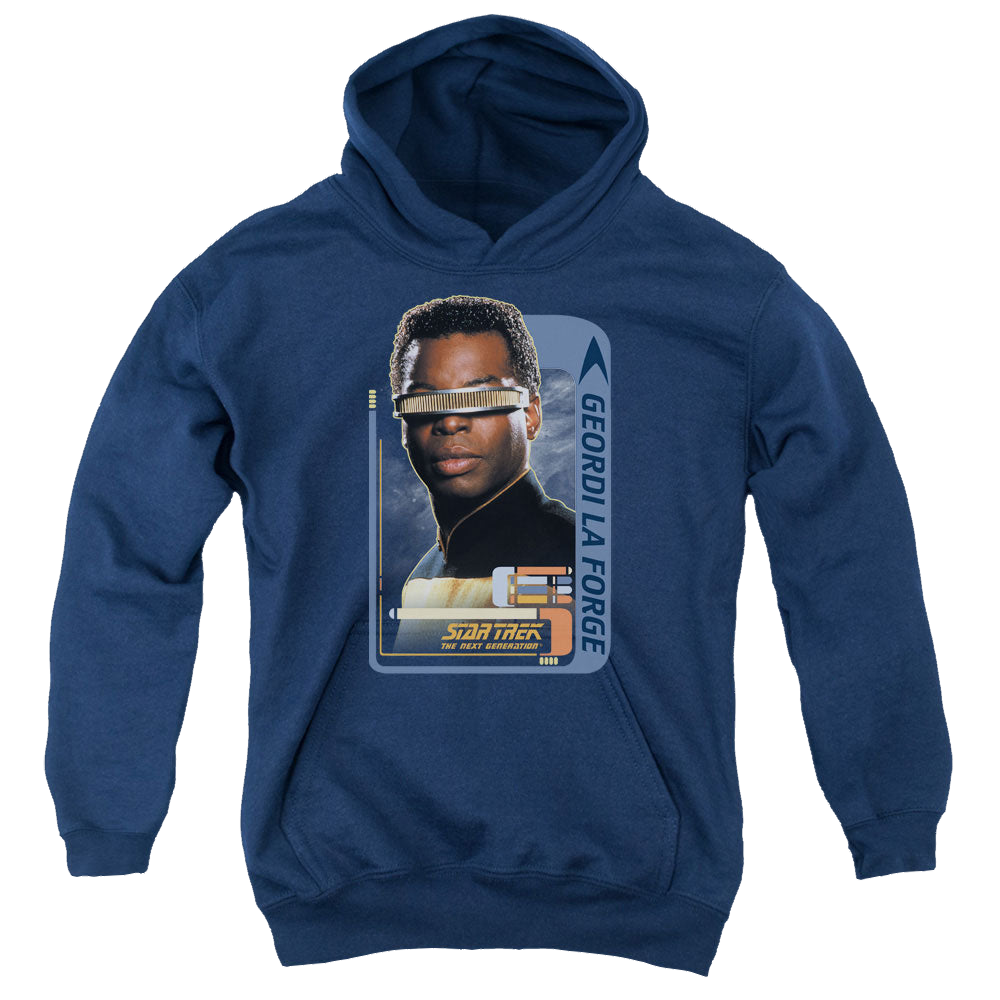 Star Trek The Next Generation Geordi Laforge - Youth Hoodie Youth Hoodie (Ages 8-12) Star Trek