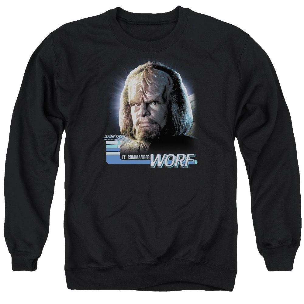 Star Trek The Next Generation Tng Worf - Men's Crewneck Sweatshirt Men's Crewneck Sweatshirt Star Trek