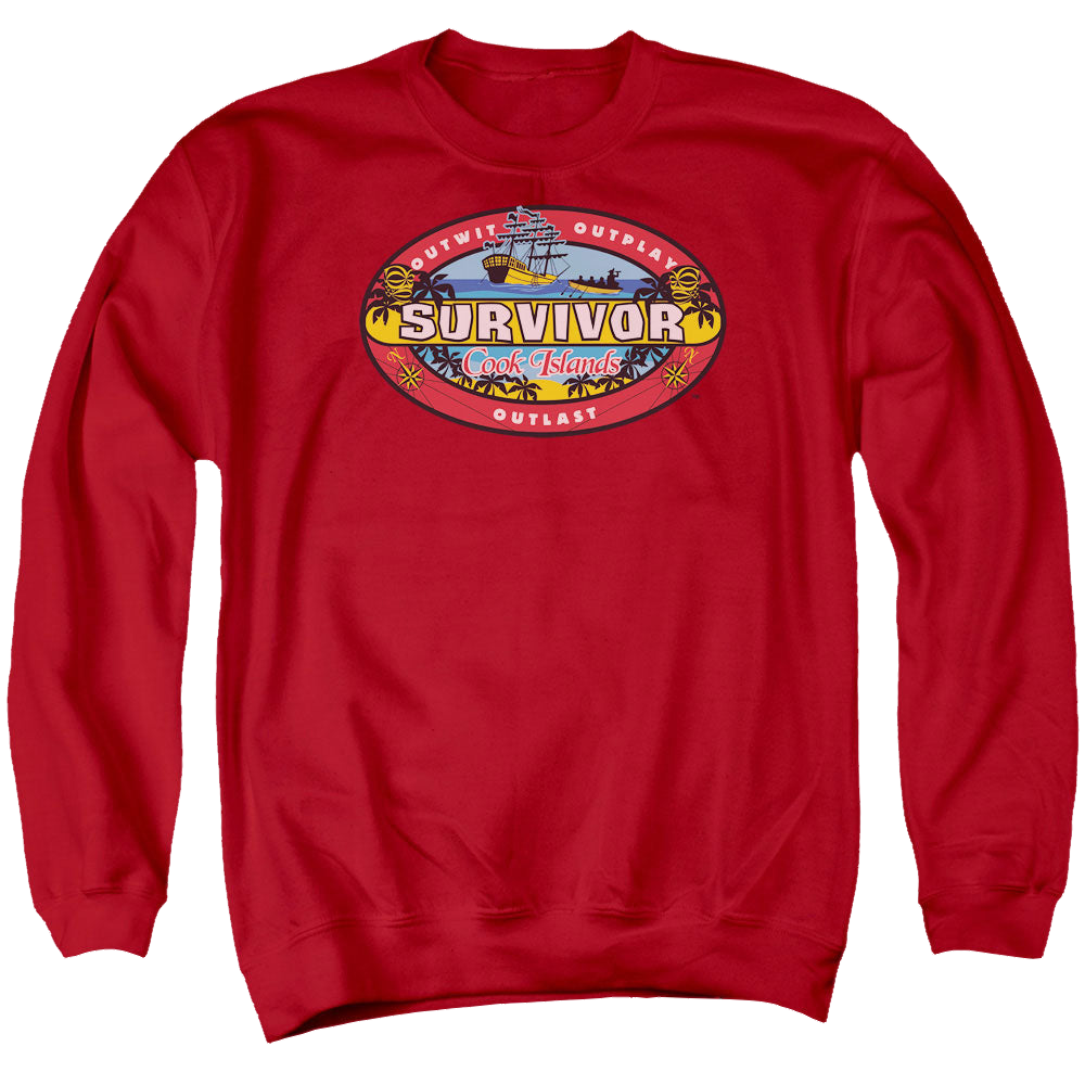 Survivor Cook Islands - Men's Crewneck Sweatshirt Men's Crewneck Sweatshirt Survivor