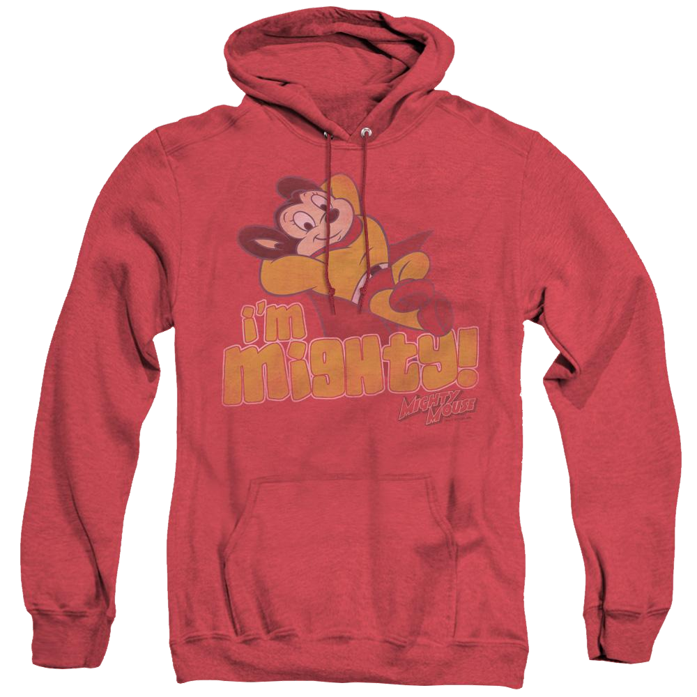 Mighty Mouse Im Mighty - Heather Pullover Hoodie Heather Pullover Hoodie Mighty Mouse