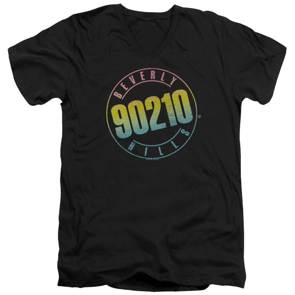 Beverly Hills 90210 Color Blend Logo - Men's V-Neck T-Shirt Men's V-Neck T-Shirt Beverly Hills 90210