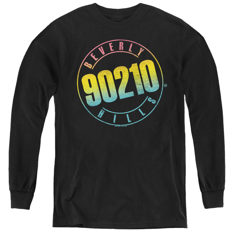 Beverly Hills 90210 Color Blend Logo - Youth Long Sleeve T-Shirt Youth Long Sleeve T-Shirt Beverly Hills 90210