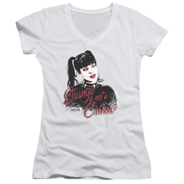 NCIS Strange Is Not A Crime - Juniors V-Neck T-Shirt Juniors V-Neck T-Shirt NCIS