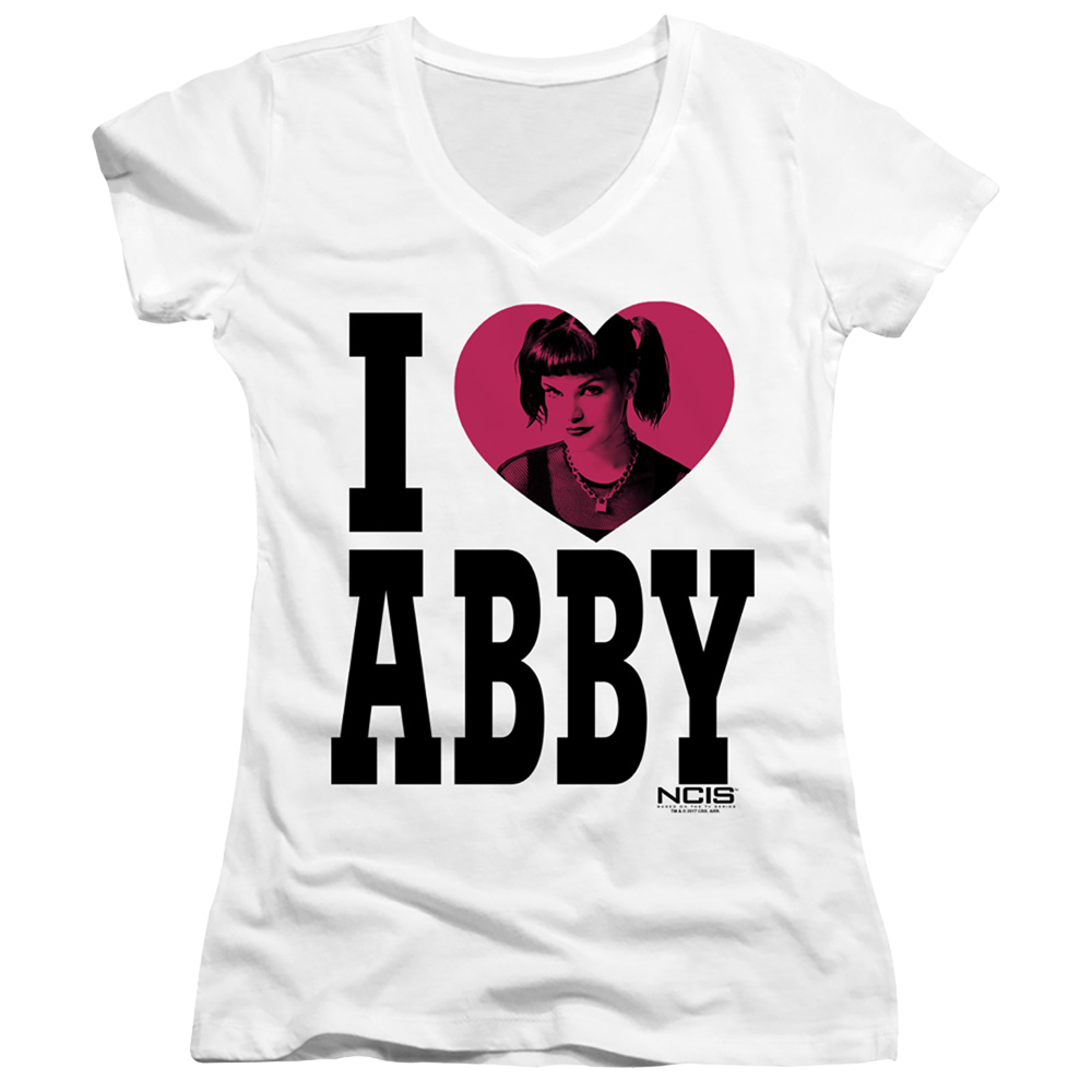 NCIS I Heart Abby - Juniors V-Neck T-Shirt Juniors V-Neck T-Shirt NCIS