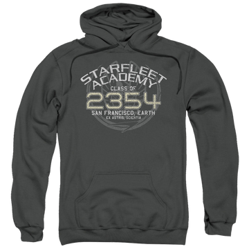 Charcoal pullover hoodie with Star Trek Deep Space Nine Sisko Graduation graphic