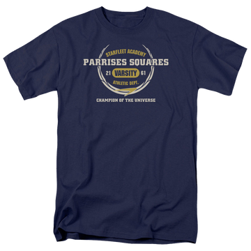 Navy men's regular fit t-shirt with Star Trek Parrises Squares graphic