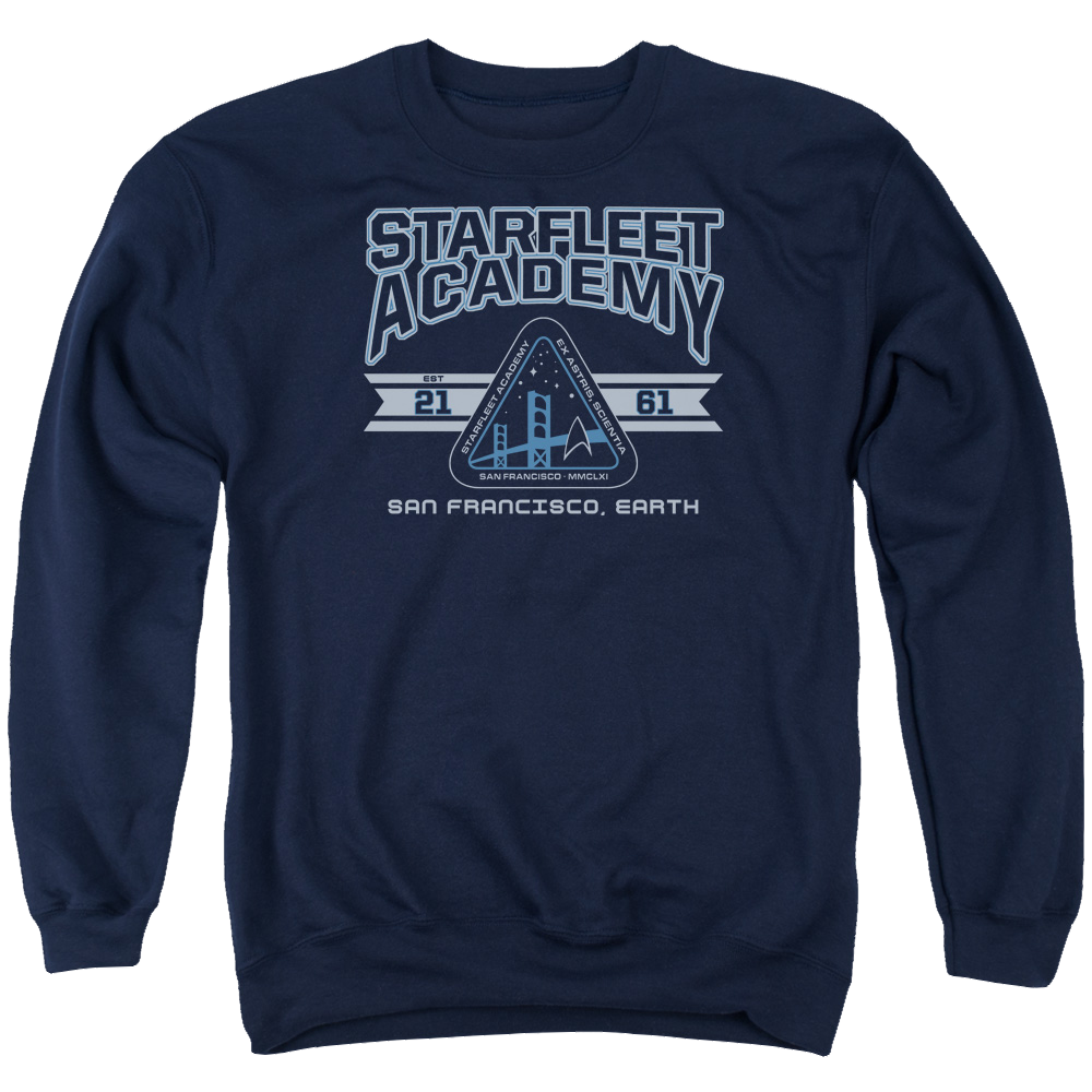 Star Trek Starfleet Academy Earth Men's Crewneck Sweatshirt Men's Crewneck Sweatshirt Star Trek