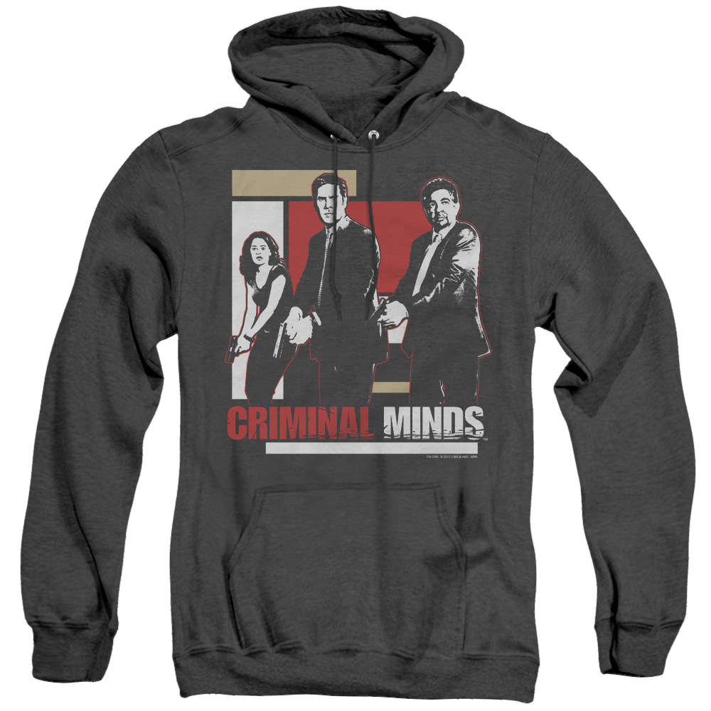 Criminal Minds Guns Drawn - Heather Pullover Hoodie Heather Pullover Hoodie Criminal Minds