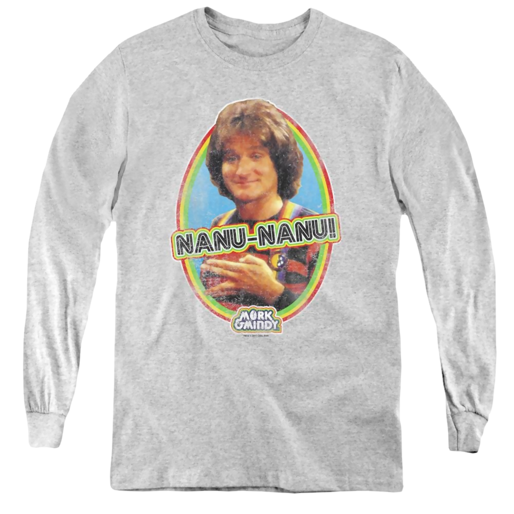 Mork & Mindy Nanu Nanu - Youth Long Sleeve T-Shirt Youth Long Sleeve T-Shirt Mork & Mindy