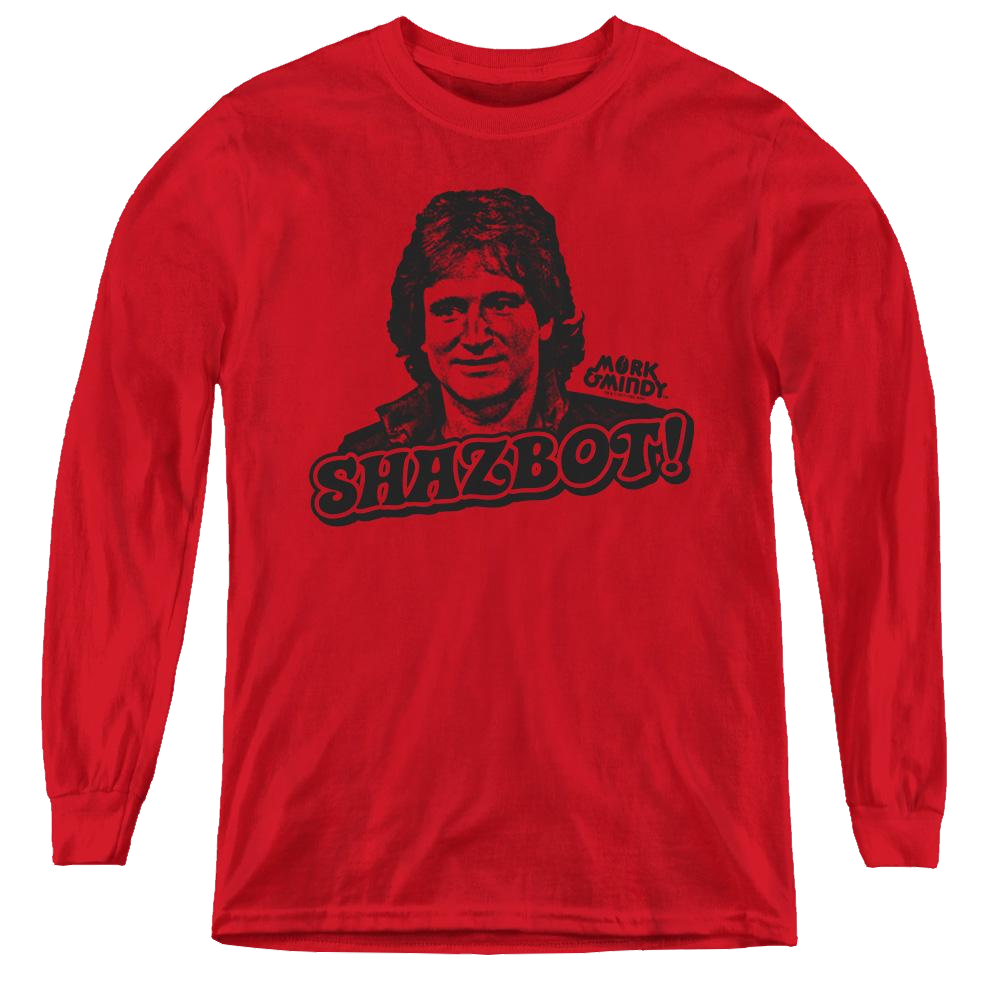 Mork & Mindy Shazbot - Youth Long Sleeve T-Shirt Youth Long Sleeve T-Shirt Mork & Mindy