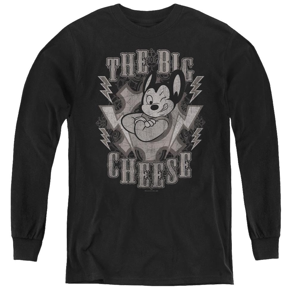 Mighty Mouse The Big Cheese - Youth Long Sleeve T-Shirt Youth Long Sleeve T-Shirt Mighty Mouse